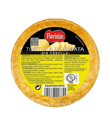 Tortilla de patata sin cebolla mini