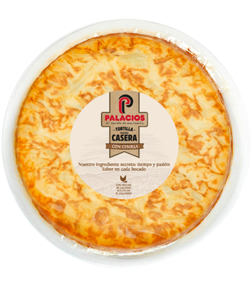 <b>Novedad:</b> Tortilla receta casera Palacios con cebolla 1300 gr